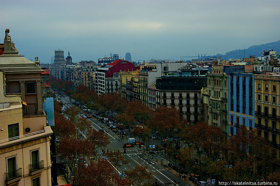 Вид с крыши Пердреры Барселона, Испания