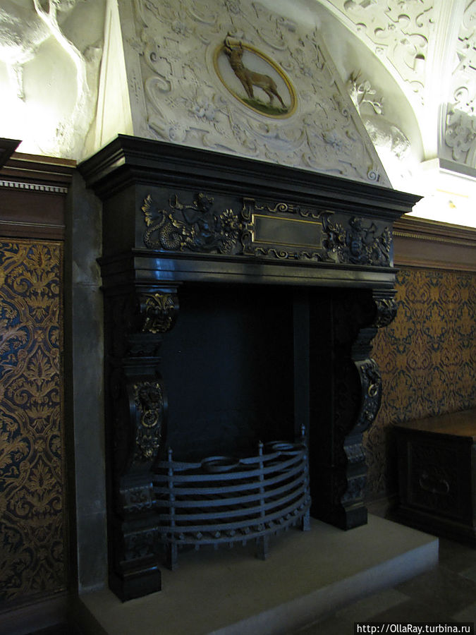 Камин в Зале Розы.