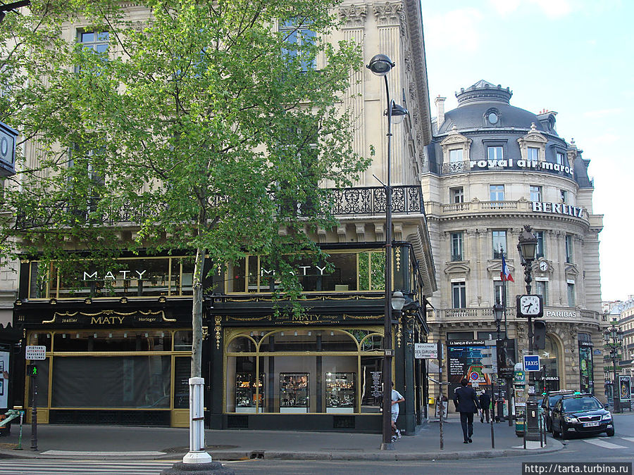 Бульвар Капуцинок со стороны площади Опера Париж, Франция
