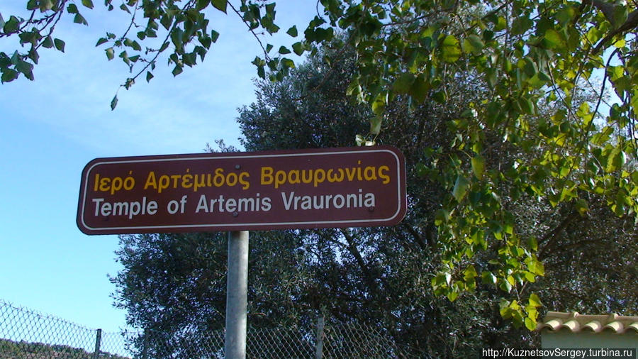 Святилище Артемиды — указатель