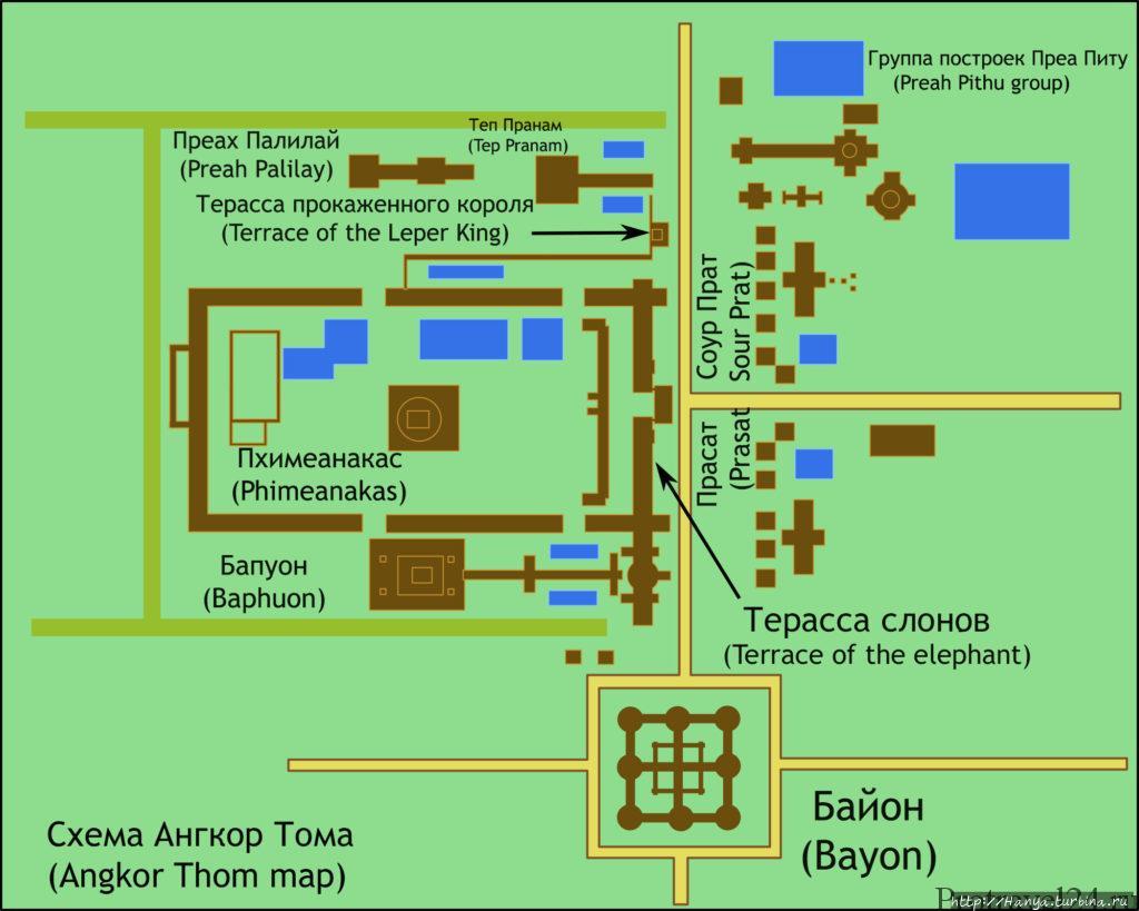 Терраса прокаженного Короля Ангкор (столица государства кхмеров), Камбоджа