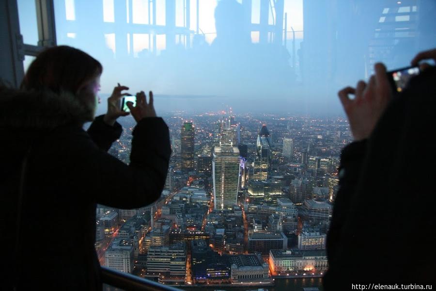 Вид со смотровой площадки Shard Лондон, Великобритания