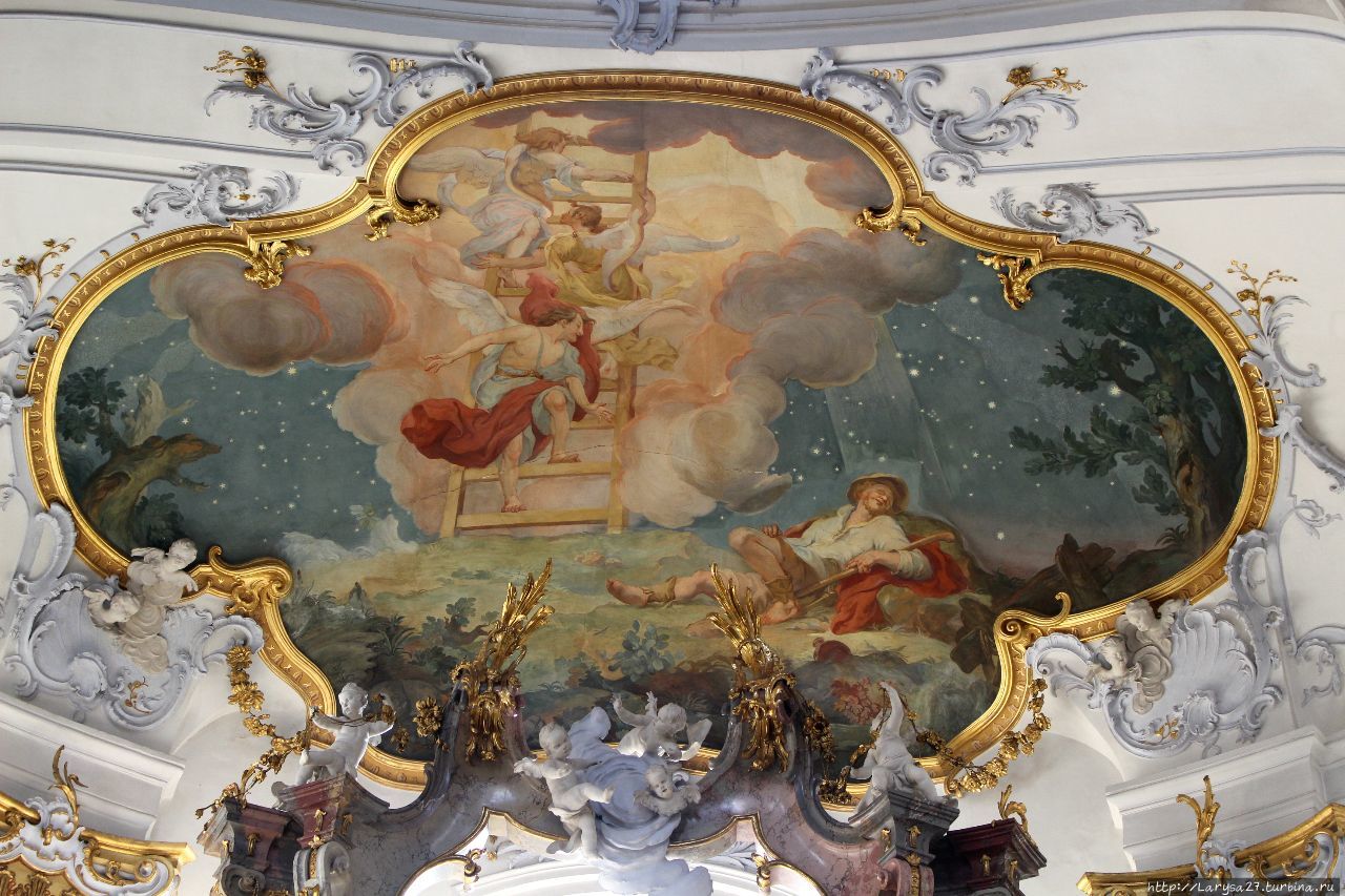 Базилика Фирценхайлиген, потолочная фреска Джузеппе Аппиани Бад Штаффельштайн, Германия