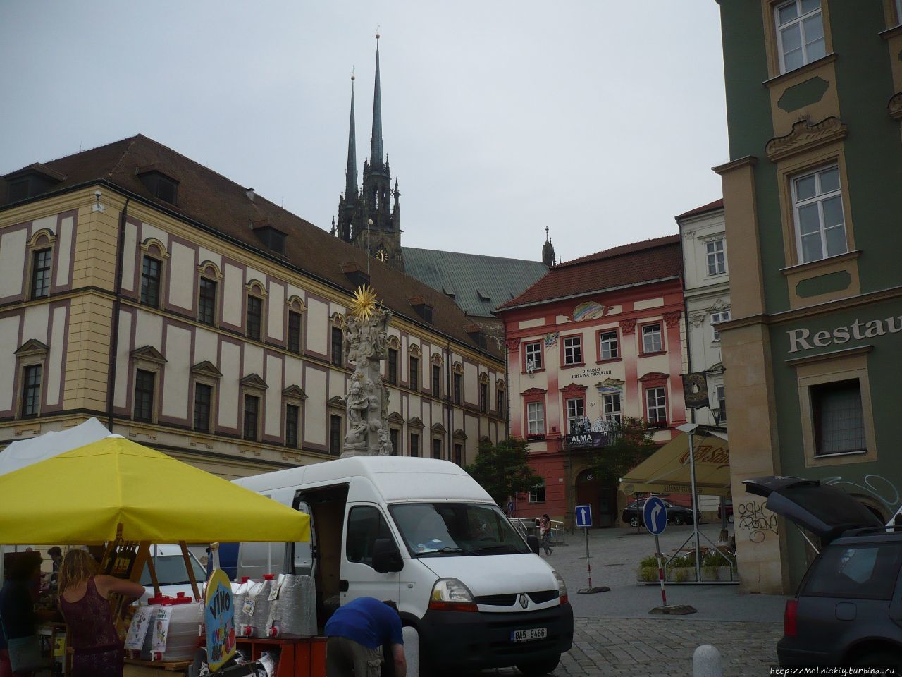 Большая прогулка по центру старинного города Брно, Чехия