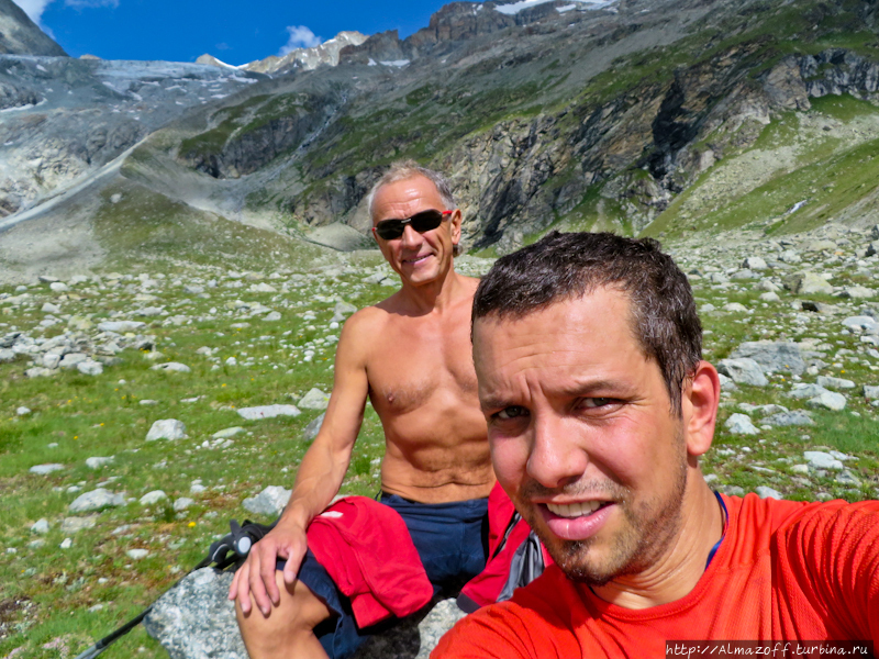 Альпинисты Андрей Алмазов и Юрий Суханов в Альпах Церматт, Швейцария