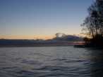 Восход над озером.