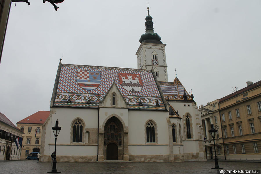 Площадь Святого Марка — визитная карточка столицы Загреб, Хорватия