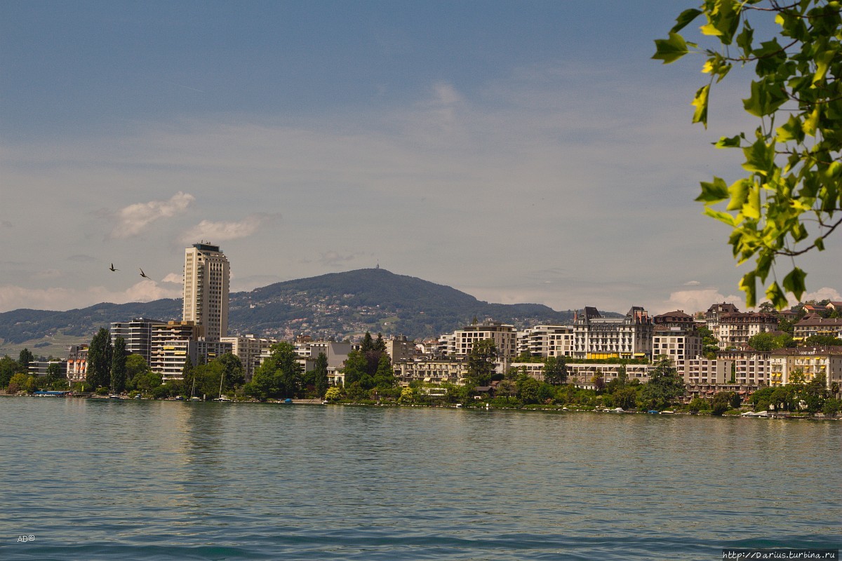 Женева — Монтре — Набережная, крупные планы Монтрё, Швейцария