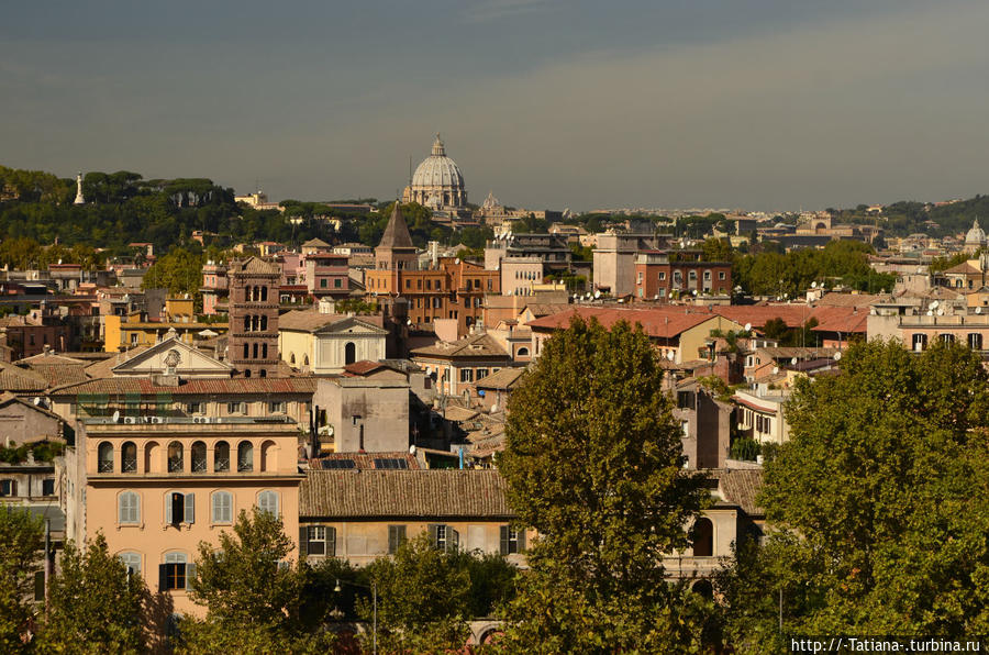 Панорама с холма Авентин Рим, Италия