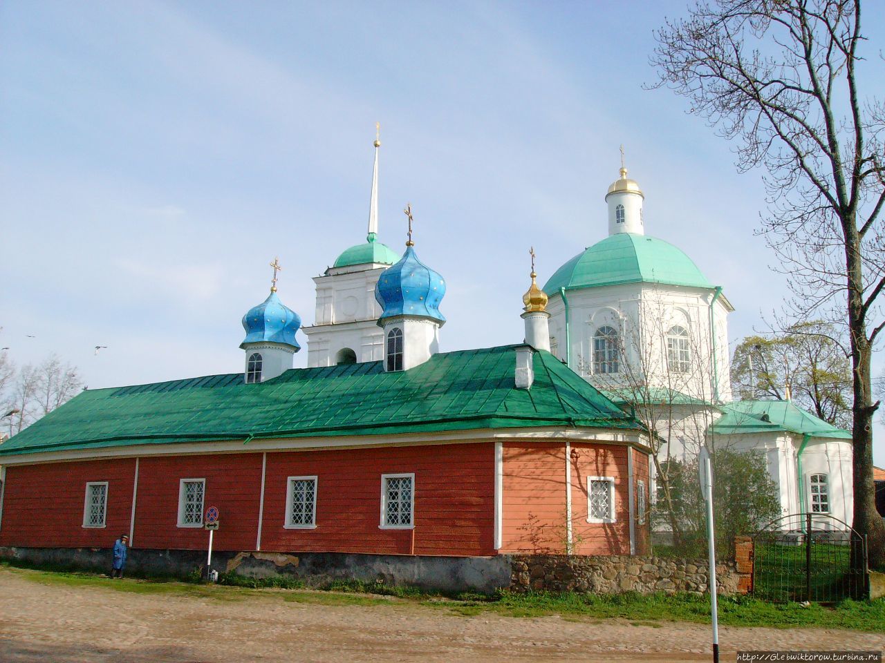 Посещение города рано утром Печоры, Россия