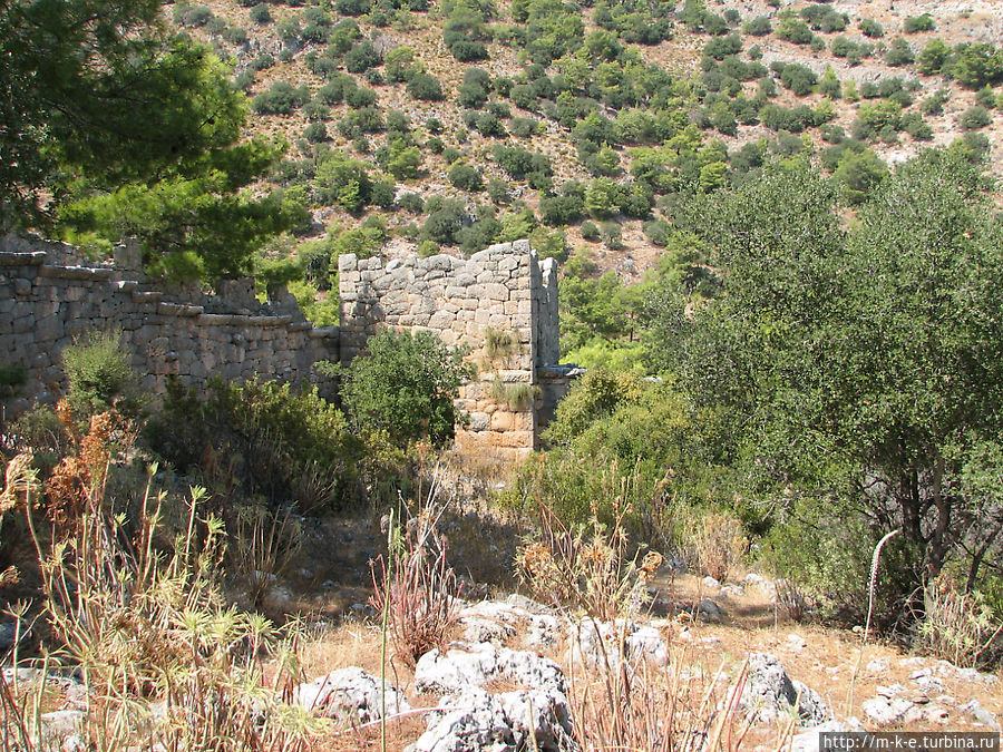 Развалины крепости Эгейский регион, Турция