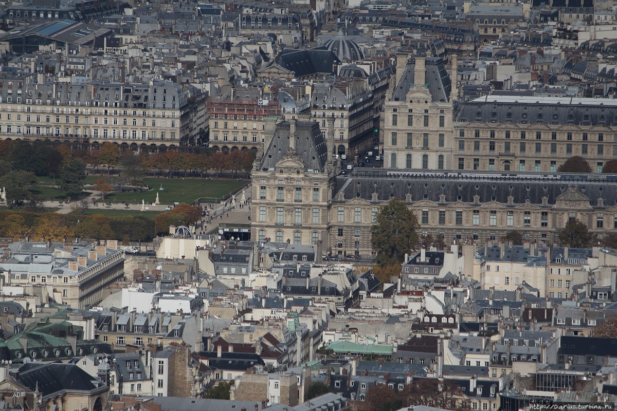 Париж 2018 — Виды с башни Монпарнас, крупные планы, Лувр Париж, Франция