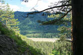 Вид на Катунь с одной из открытых площадок при прохождении экскурсии по Тавдинским пещерам