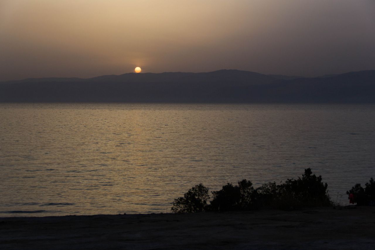рассвет на Мёртвом море Мертвое море, Израиль
