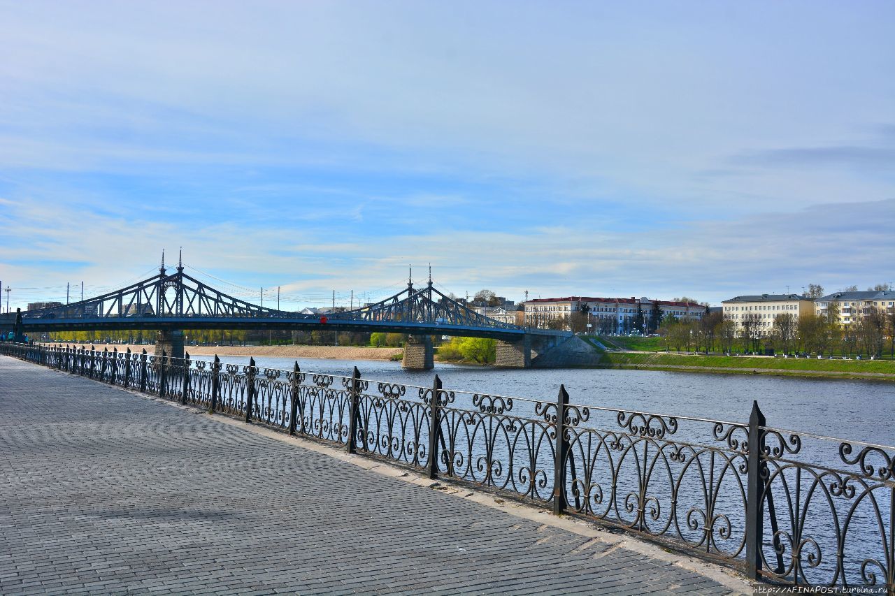 Набережная реки Волга в Твери Тверь, Россия