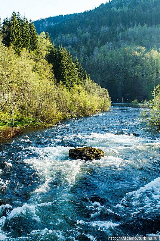 Водопад Твинфоссен и его окрестности Винье, Норвегия