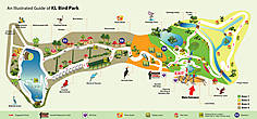 Схема с сайта KL Bird Park для наглядного представления масштабов этого парка.