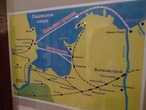 Линии железной дороги, построенные в годы войны для снабжения Ленинграда по Ладожской дороге Жизни (железная дорога через Мгу была перерезана немцами)