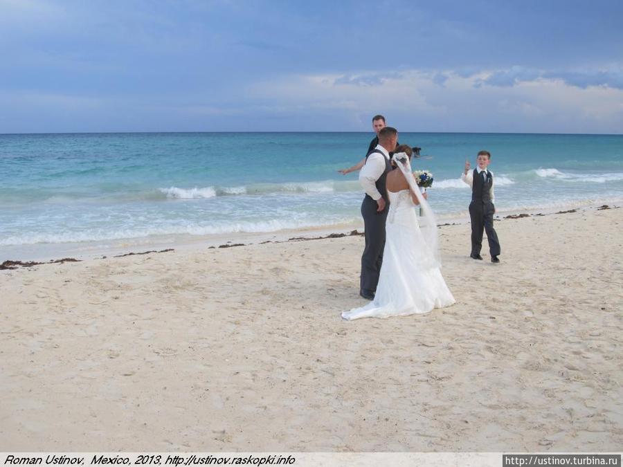 свадьба на пляже, Юкатан Мексика