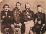 Братья Толстые — Сергей, Николай, Дмитрий и Лев, февраль 1854 года, Москва (Из Интернета)