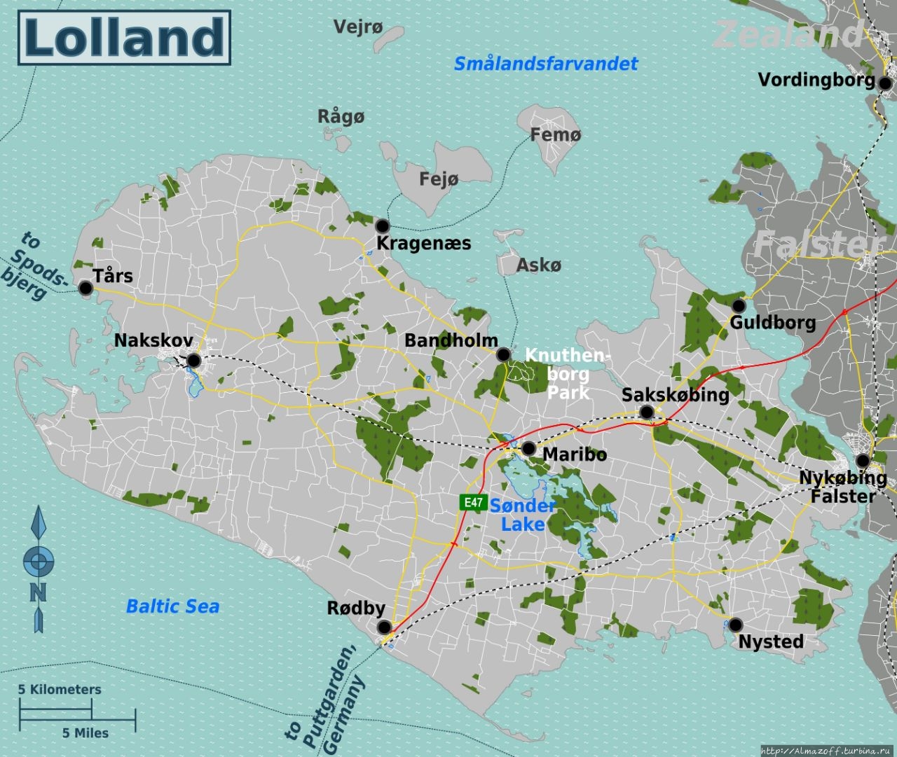 Лолланн — четвёртый по величине остров Дании Марибо, Дания