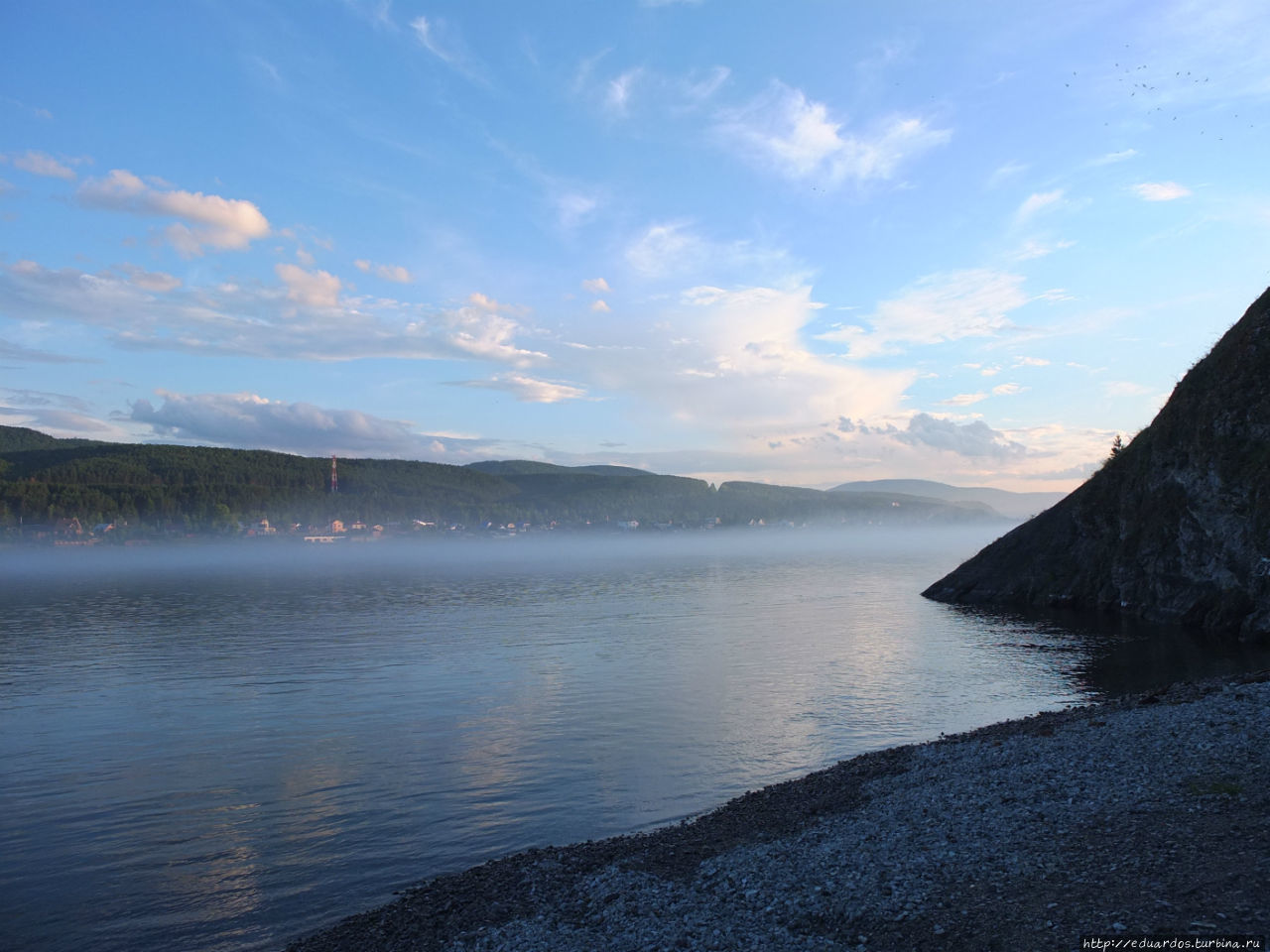 Туман над Енисеем Красноярск, Россия