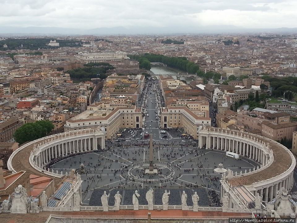 Площадь Сан Пиетро — вид со смотровой площадки Ватикан (столица), Ватикан