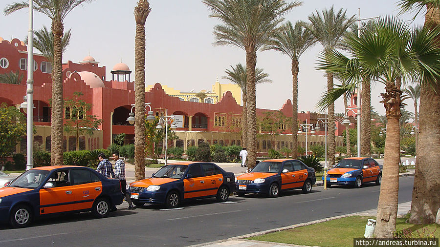 Все такси Хургады одного цвета Египет
