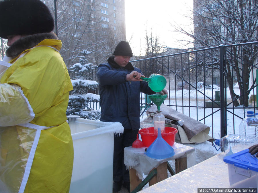 За крещенской водой... Москва, Россия