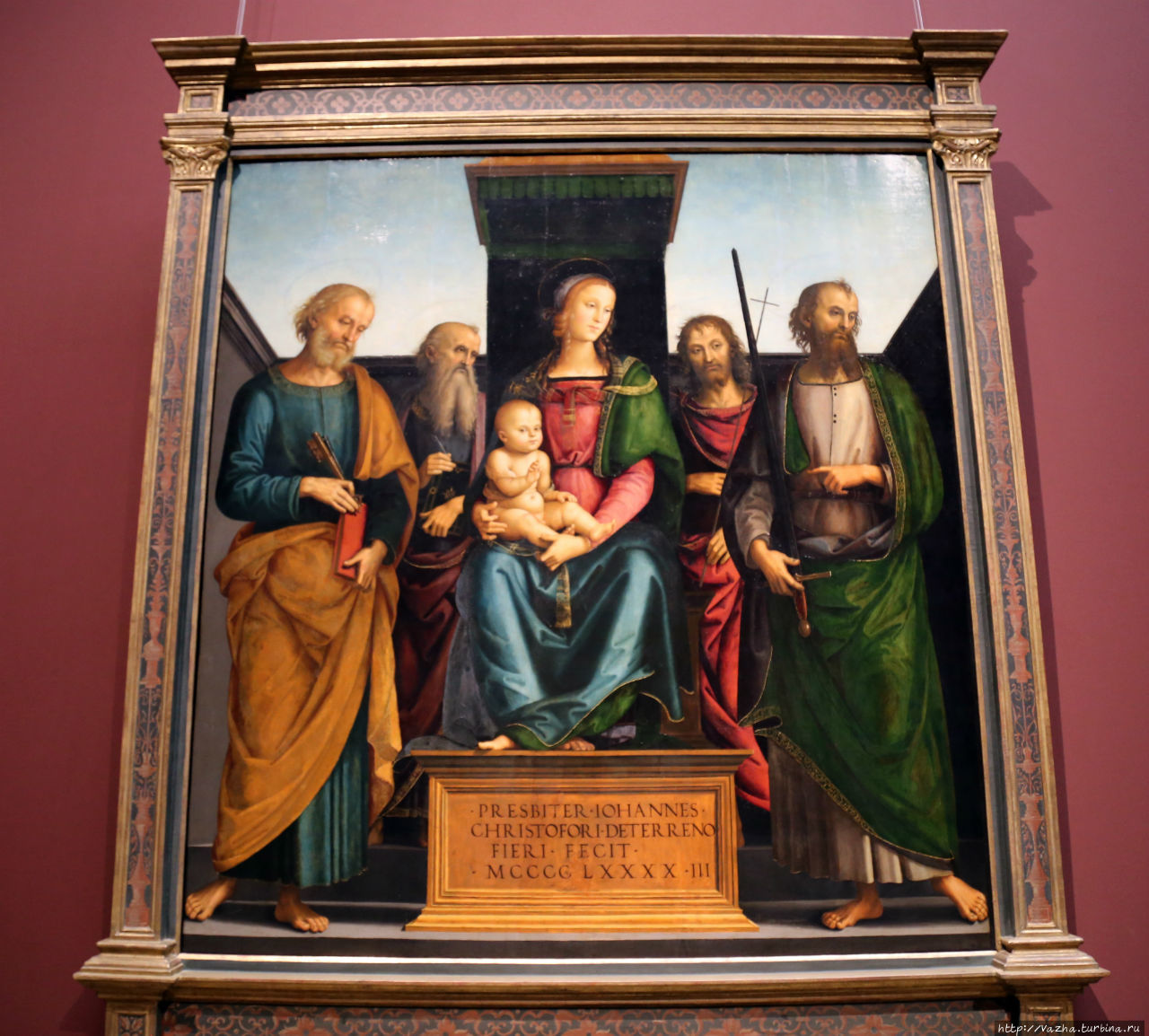 Мадонна с младенцем и святыми Петром и Павлом. Перуджино Вена, Австрия