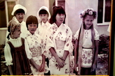 Советские  и японские  дети  в  пионерском  лагере  Олимпик. Сахалин. 1986 г.