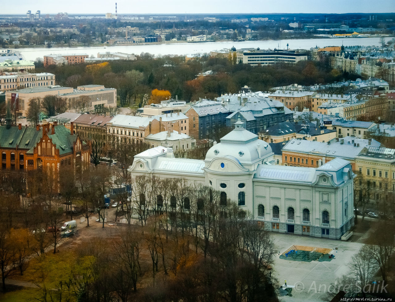 Рига в сумерках Рига, Латвия