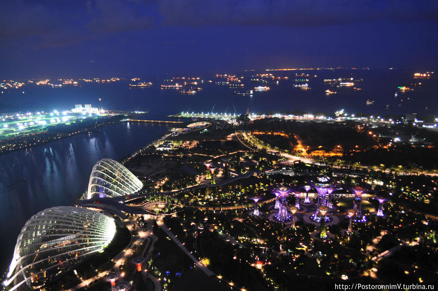 с высоты Марина Бэй Сэндс Сингапур (город-государство)