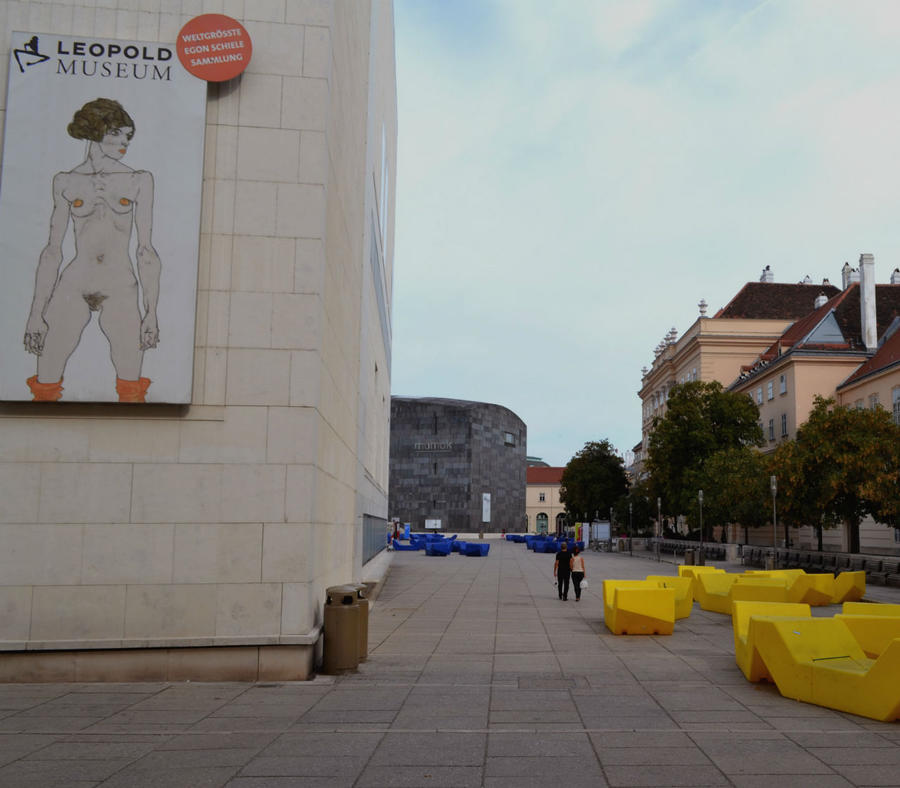 Графика Эгона Шиле является визитной карточкой музея. Вена, Австрия