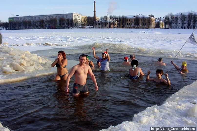 В гостях у новгородских моржей Великий Новгород, Россия