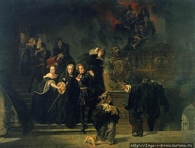 Johan Höckerts (1826 — 1866) «Пожар в королевском дворце 7 мая 1697 года» Стокгольм, Швеция