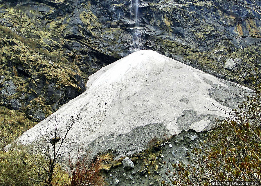 Быстрыми шагами пересекал лавину снежный человек Национальный парк Аннапурны, Непал