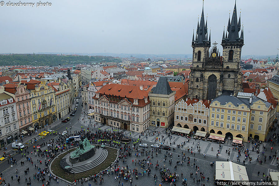 Общий вид первомайской демонстрации Прага, Чехия