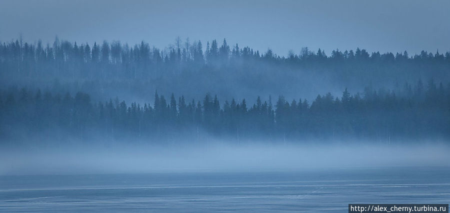 когда начинает темнеть, даже суровая Финская природа необычайно красива