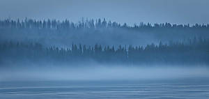 когда начинает темнеть, даже суровая Финская природа необычайно красива