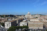 Панорама Рима с замка Святого Ангела.
