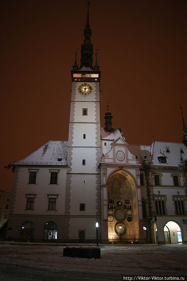 Ночной Оломоуц Оломоуц, Чехия