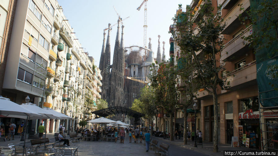 После посещения храма, решили погулять по Барселоне — пешком дойти до парка Гуэль. Барселона, Испания
