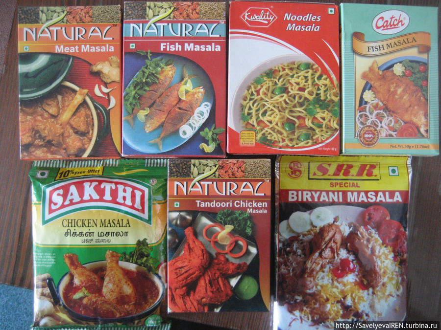 Приправы для разных блюд — курицы, мяса, рыбы, плова, спагетти... Калангут, Индия