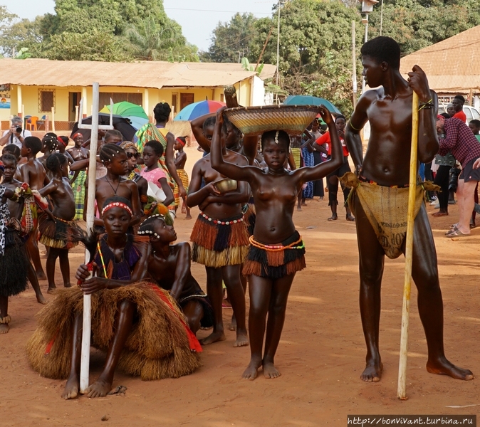 Королева Фелупе и ее свита (фелупе — народность из группы диола) Остров Бубак, Гвинея-Бисау