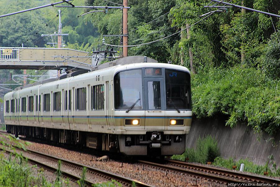 Пригородный поезд до паркового комплекса Киото, Япония