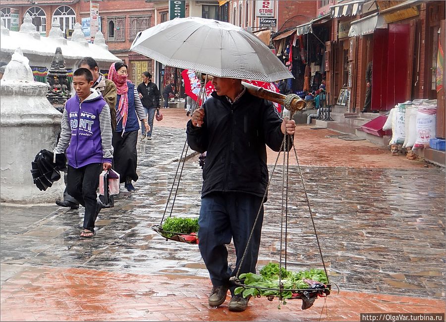 Чёрный зонт в руки брать не хочу. 
Больше люблю я веселые краски! 
Музыку ветра услышать хочу, 
и посмотреть на дождливые сказки! Катманду, Непал
