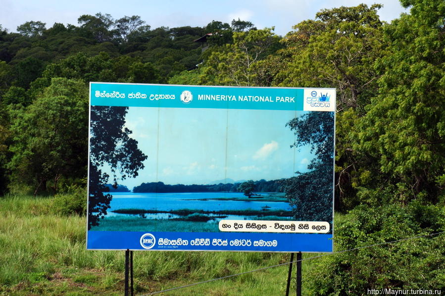 Миннерия Шри Ланка национальный парк на карте.