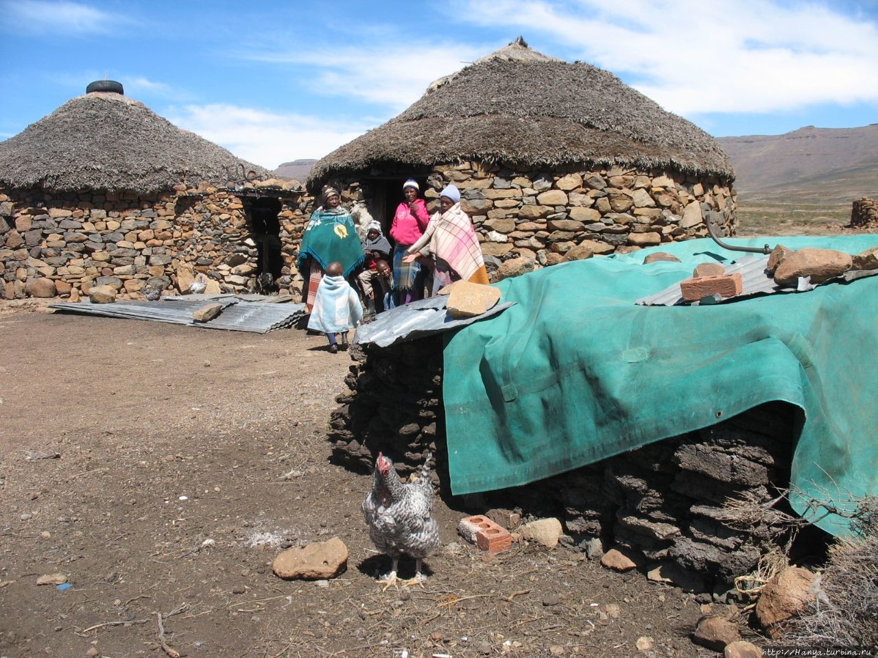 Деревня Basotho Драконовы горы, Лесото