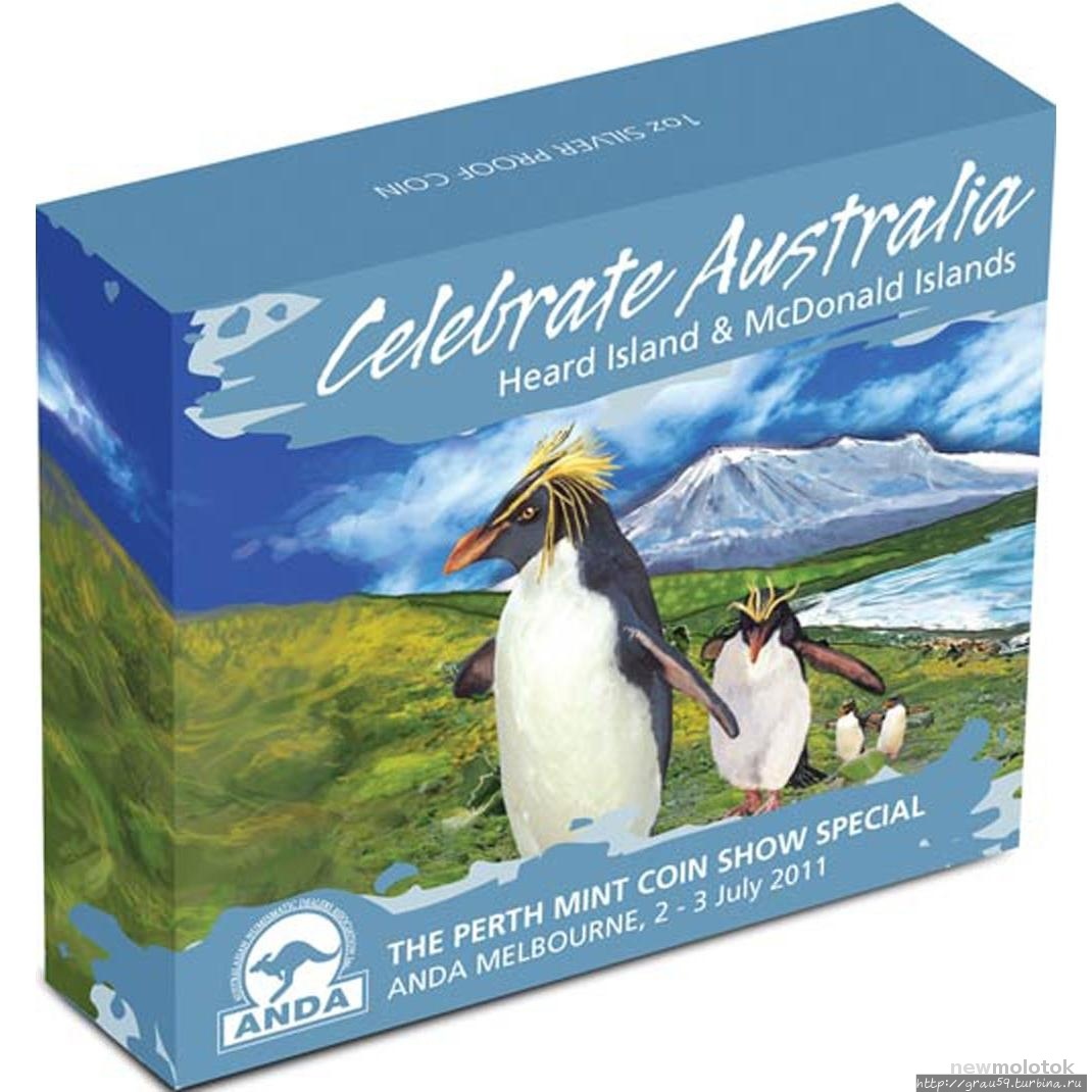Деньги для пингвинов из списка Мирового наследия ЮНЕСКО Остров Херд и острова Макдональд